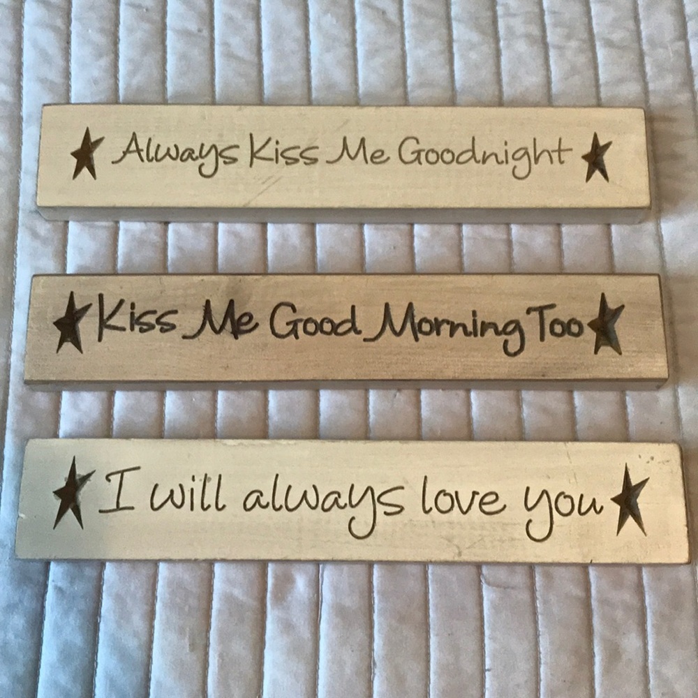 Wooden signs